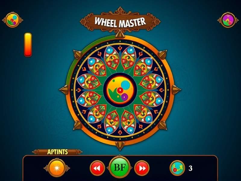 Majestic Wheel Master gameplay screenshot showing colorful wheel interface